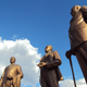 Image for article titled These gargantuan North Korean statues can be found all over Africa